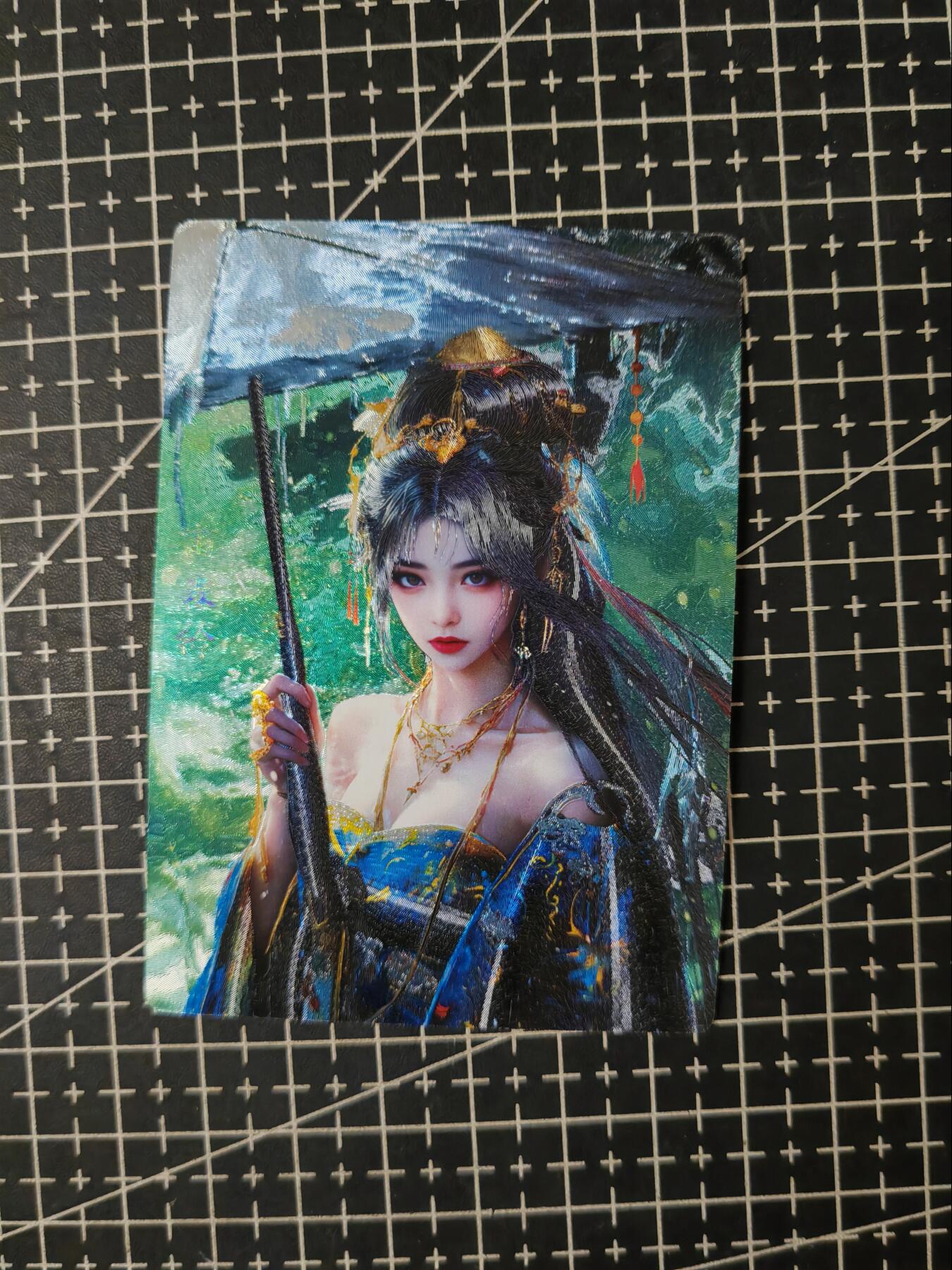 铃鹿第七期（提示一：自制卡难免瑕疵，可能存在撞角爆边等出厂瑕疵，介意慎拍；提示二：参拍请慎重，跑单押金不退的）） 雨霖铃粗闪单卡