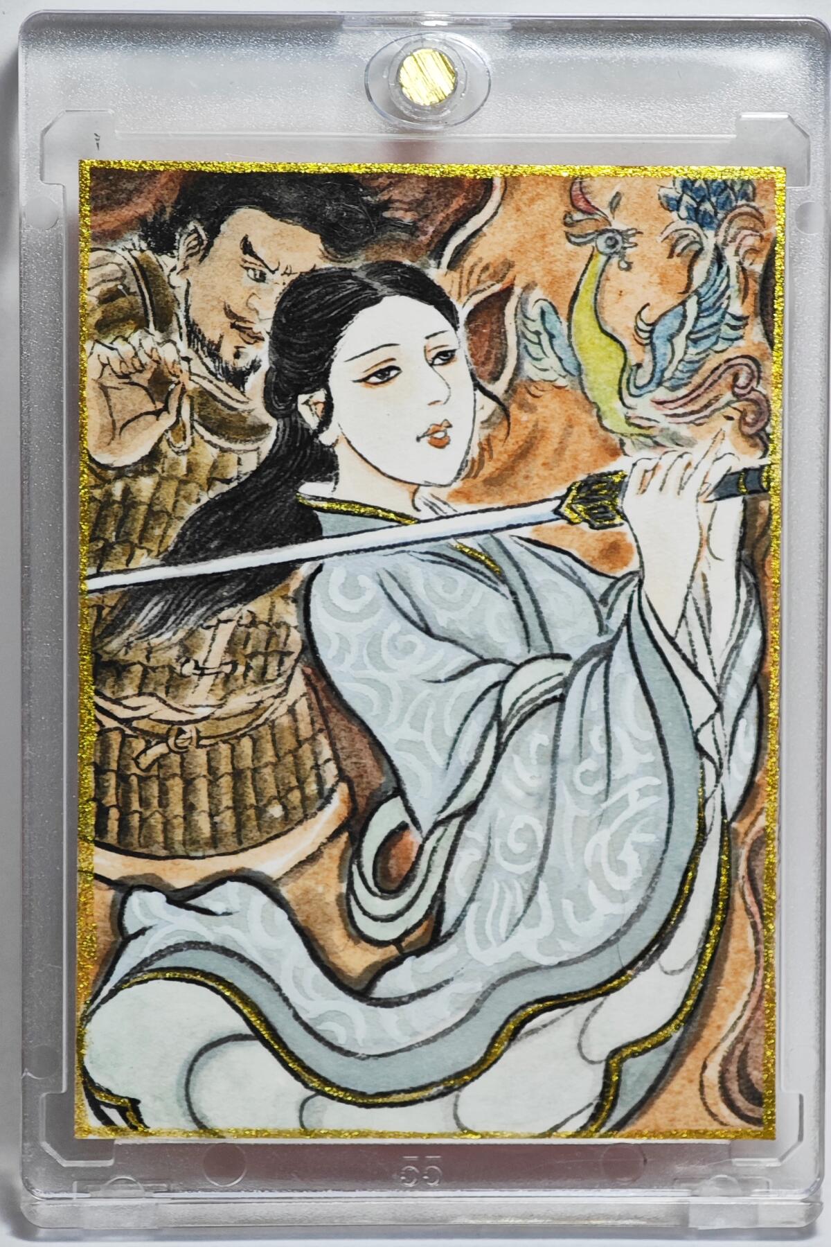 白泽拍卖卡牌手绘专场第24期（持续征集ING，白露暧秋色，月明清漏中） 2025 卢艺丰手绘卡 虞姬  卢艺丰签题  卡砖封装