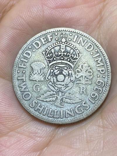 2025年第八十九场(总第一百一十五场）外国好品散币(免佣金) - 英国🇬🇧1939年1弗洛林银币(乔治六世第一版，500银)