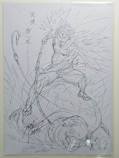 白泽拍卖卡牌手绘专场第24期（持续征集ING，白露暧秋色，月明清漏中） - 2025 水浒传 廖福成手稿 船火儿 张横  廖福成亲签 A4