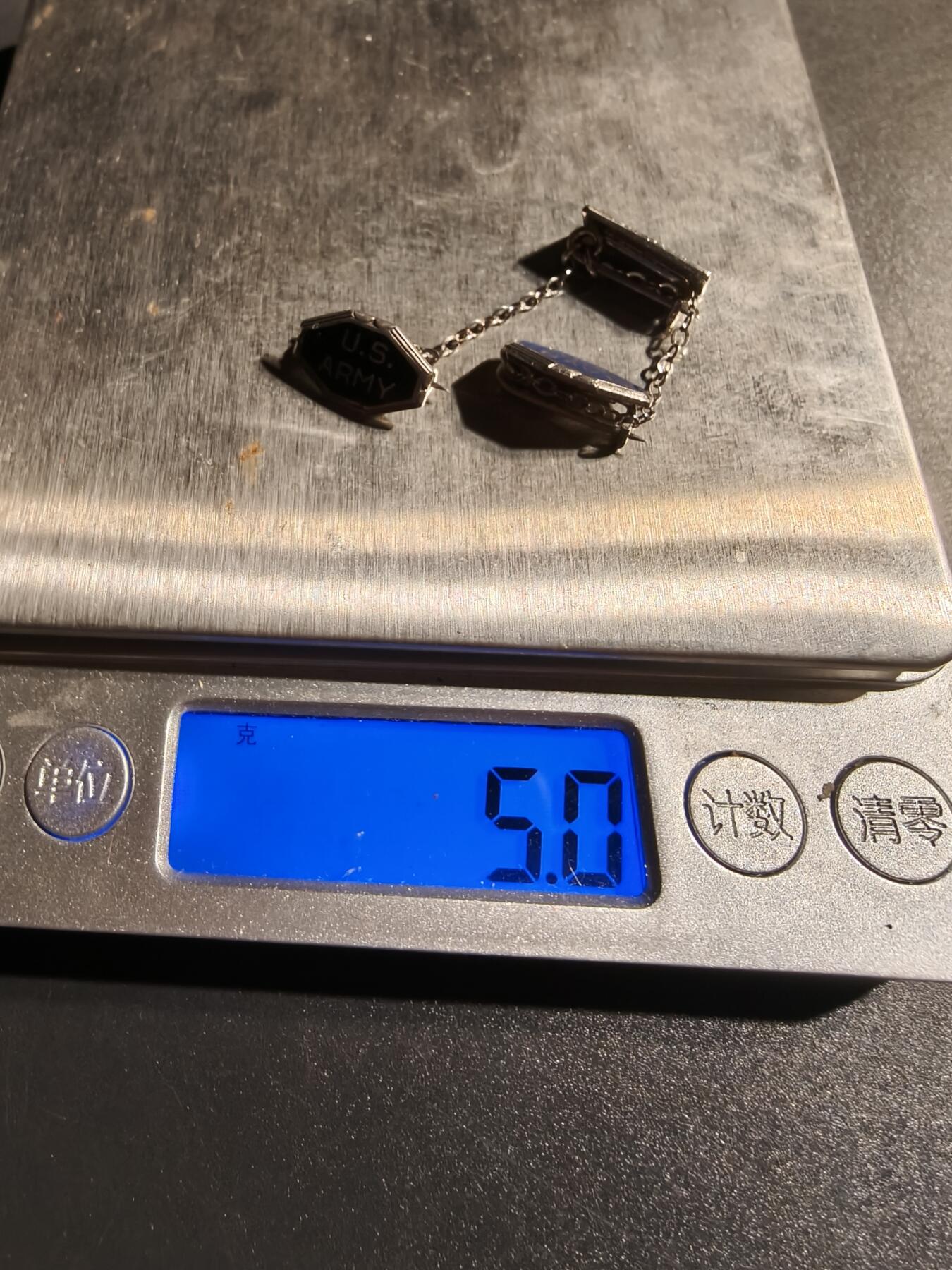 老王徽章第148期 美国海陆军光荣之家链子     全部925银镀金珐琅    5g