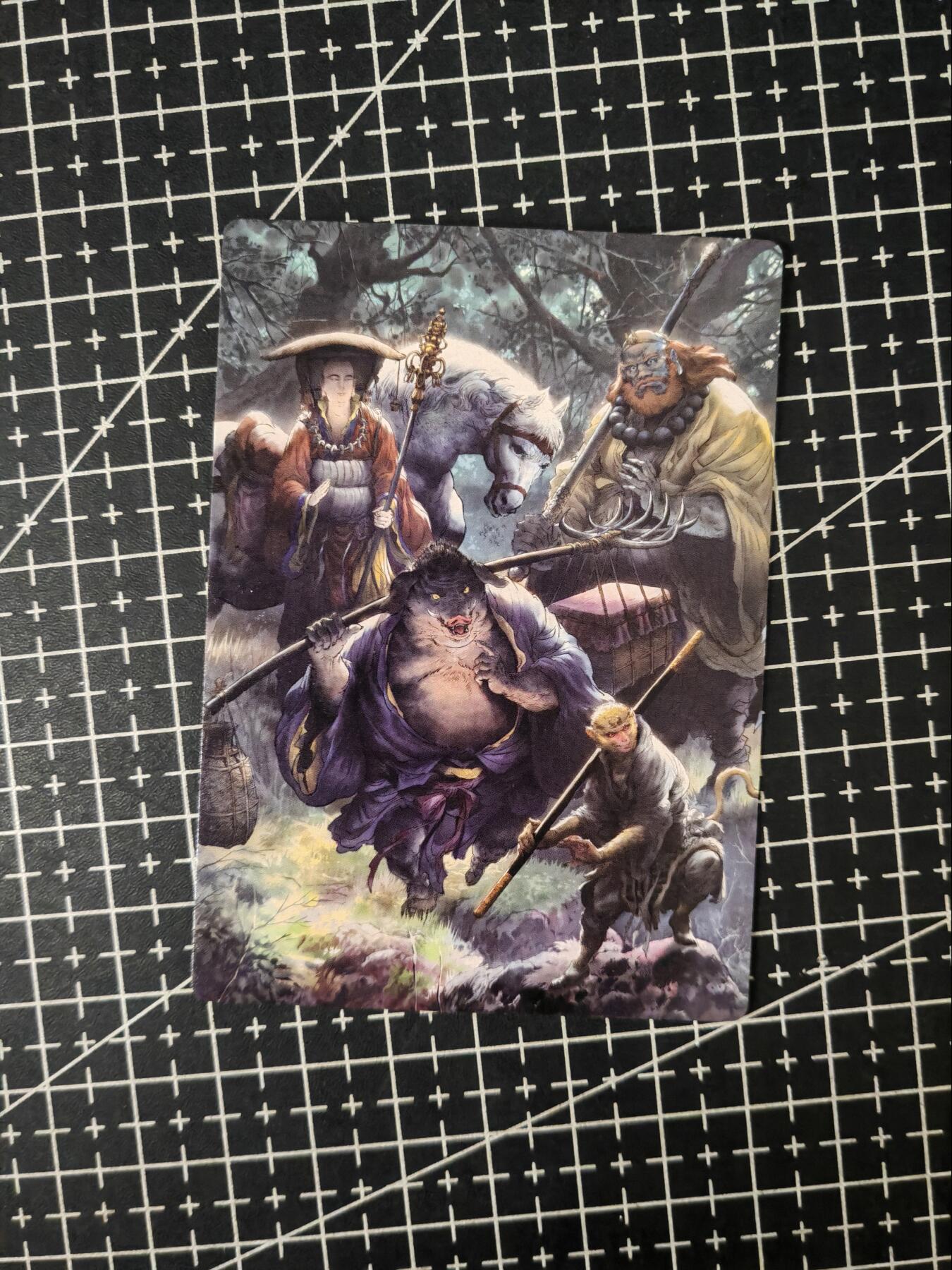 铃鹿第七期（提示一：自制卡难免瑕疵，可能存在撞角爆边等出厂瑕疵，介意慎拍；提示二：参拍请慎重，跑单押金不退的）） 一泡西游师徒四人粗闪单卡