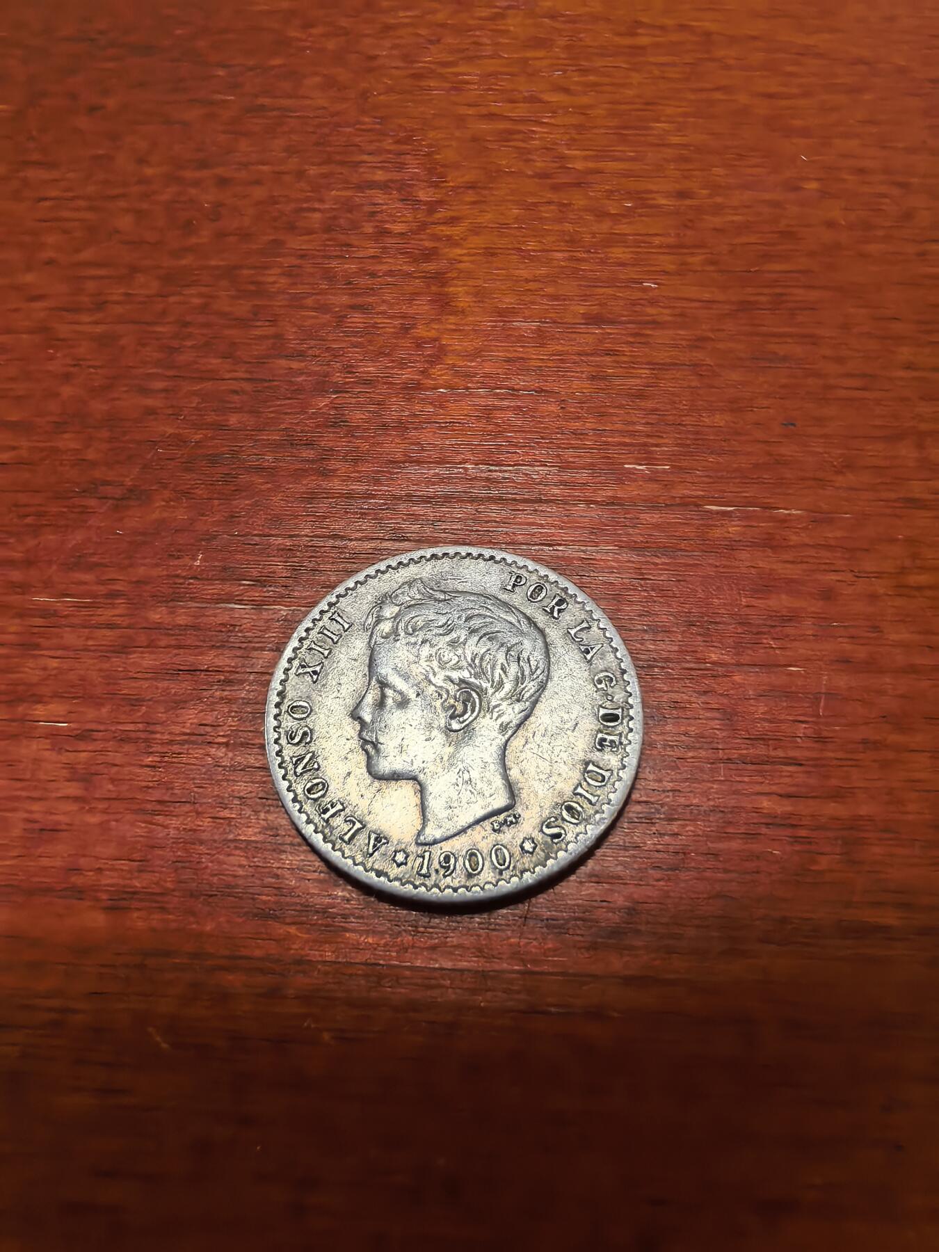 长老汇蛇年精选第四十四场拍卖 1900西班牙阿方索十三世50分银币，2.5克835银