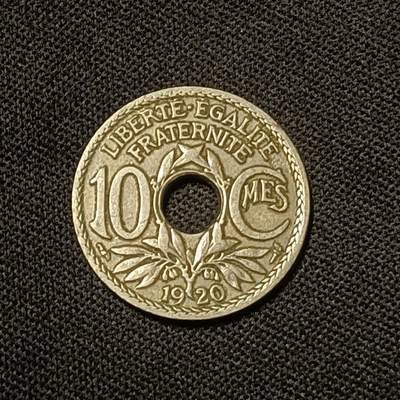 【游宝拍卖】乙巳蛇年66期 最低佣金1元起拍 - 法国1920年 10分