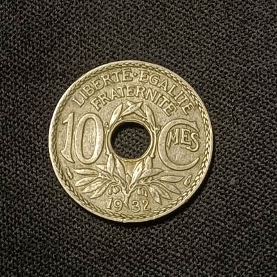 【游宝拍卖】乙巳蛇年66期 最低佣金1元起拍 - 法国1932年 10分