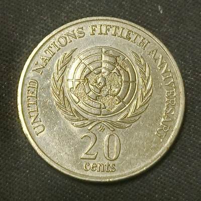 【游宝拍卖】乙巳蛇年66期 最低佣金1元起拍 - 澳大利亚 联合国成立50周年纪念币