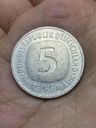 2025年第八十九场(总第一百一十五场）外国好品散币(免佣金) - 德国🇩🇪1991年5德国马克(G标，卡尔斯鲁厄造)