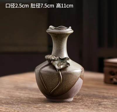 仿古陶瓷小花瓶专场 - 手捏禅意花瓶七