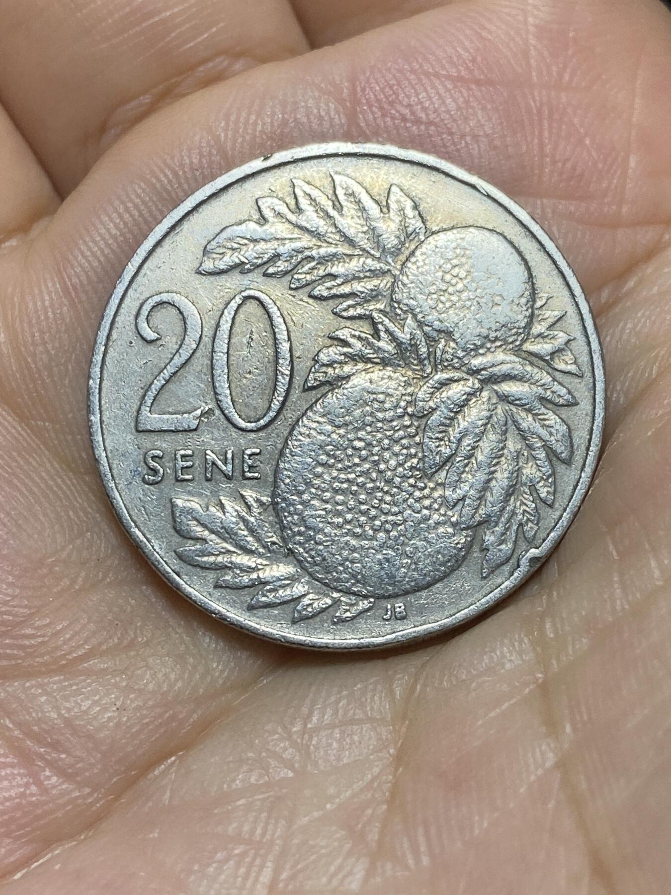 2025年第八十九场(总第一百一十五场）外国好品散币(免佣金) 萨摩亚🇼🇸1974年20分(第二套流通硬币)