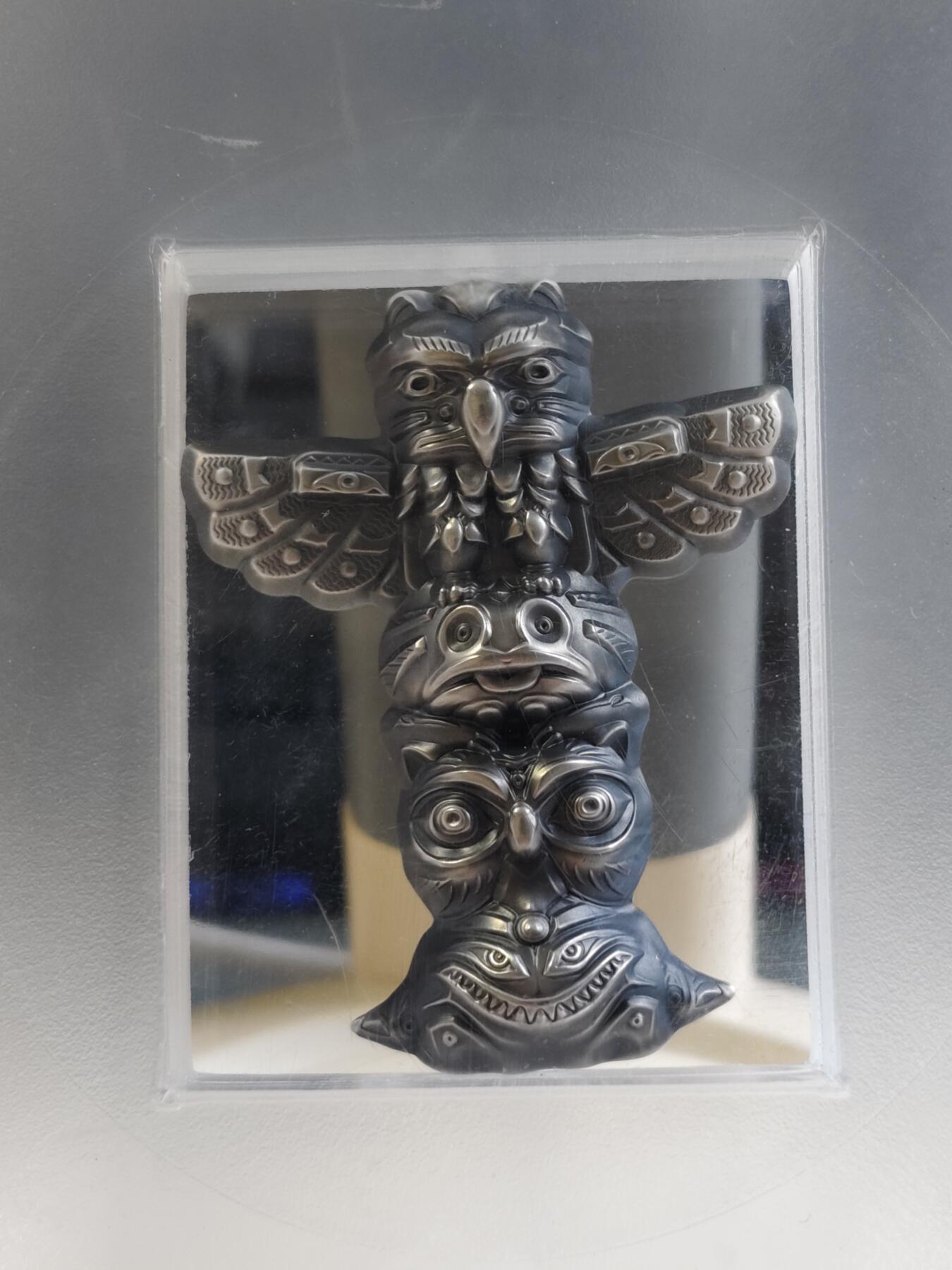第175期拍卖【长期征集拍品】 帕劳2018年图腾柱3D异形仿古2盎司纪念银币PCGS-MS69首无盒证书，999银，发行499枚