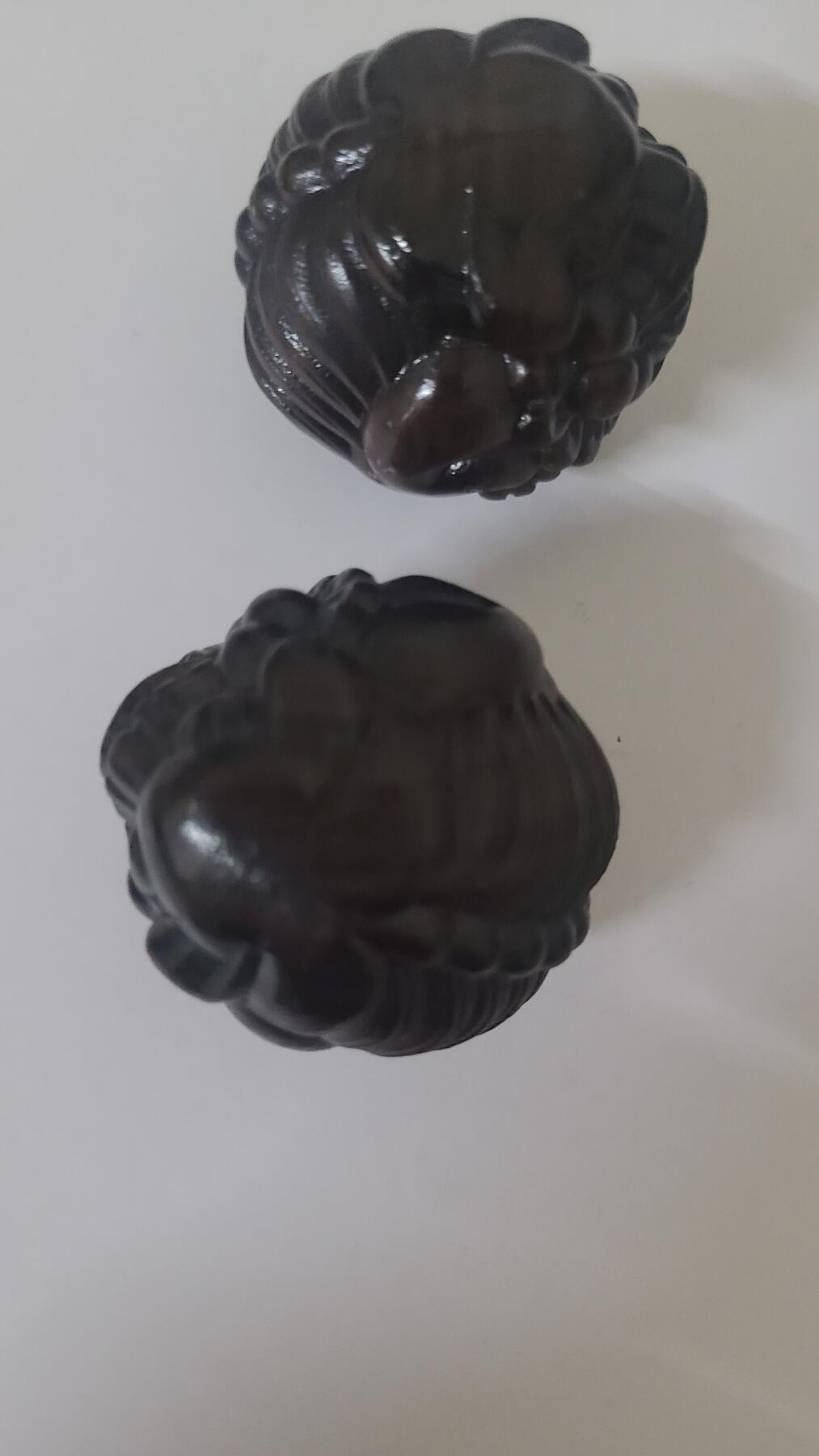 沉香木雕刻把玩儿件一对两个