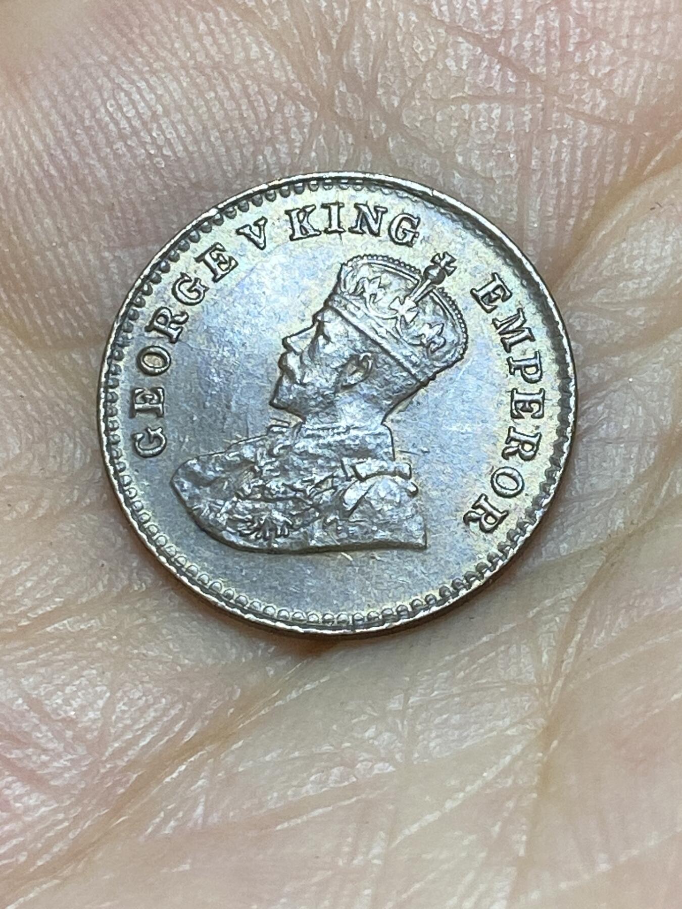 2025年第八十九场(总第一百一十五场）外国好品散币(免佣金) 好品–英属印度1924年1/12安娜(乔治五世时期，年份下带点，孟买造)