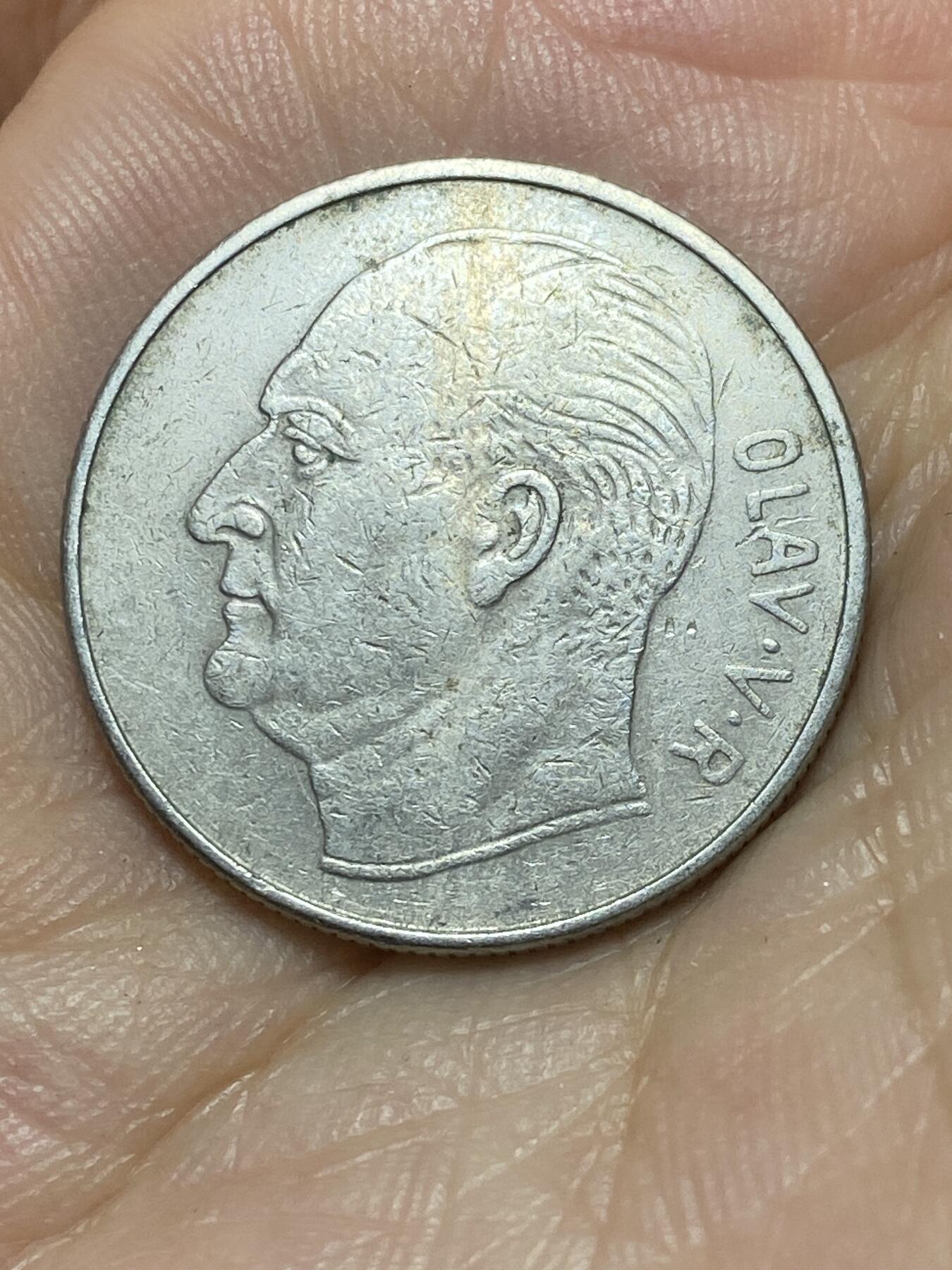 2025年第八十九场(总第一百一十五场）外国好品散币(免佣金) 挪威🇳🇴1971年1克朗(奥拉夫五世时期，第一版)