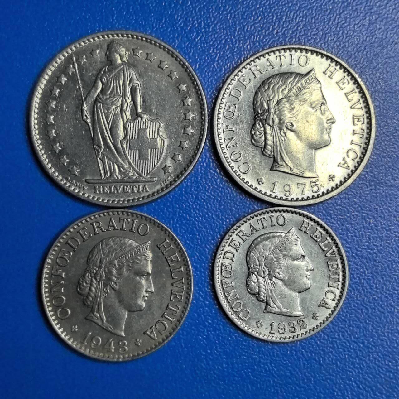 各国家硬币 无佣金 瑞士4个