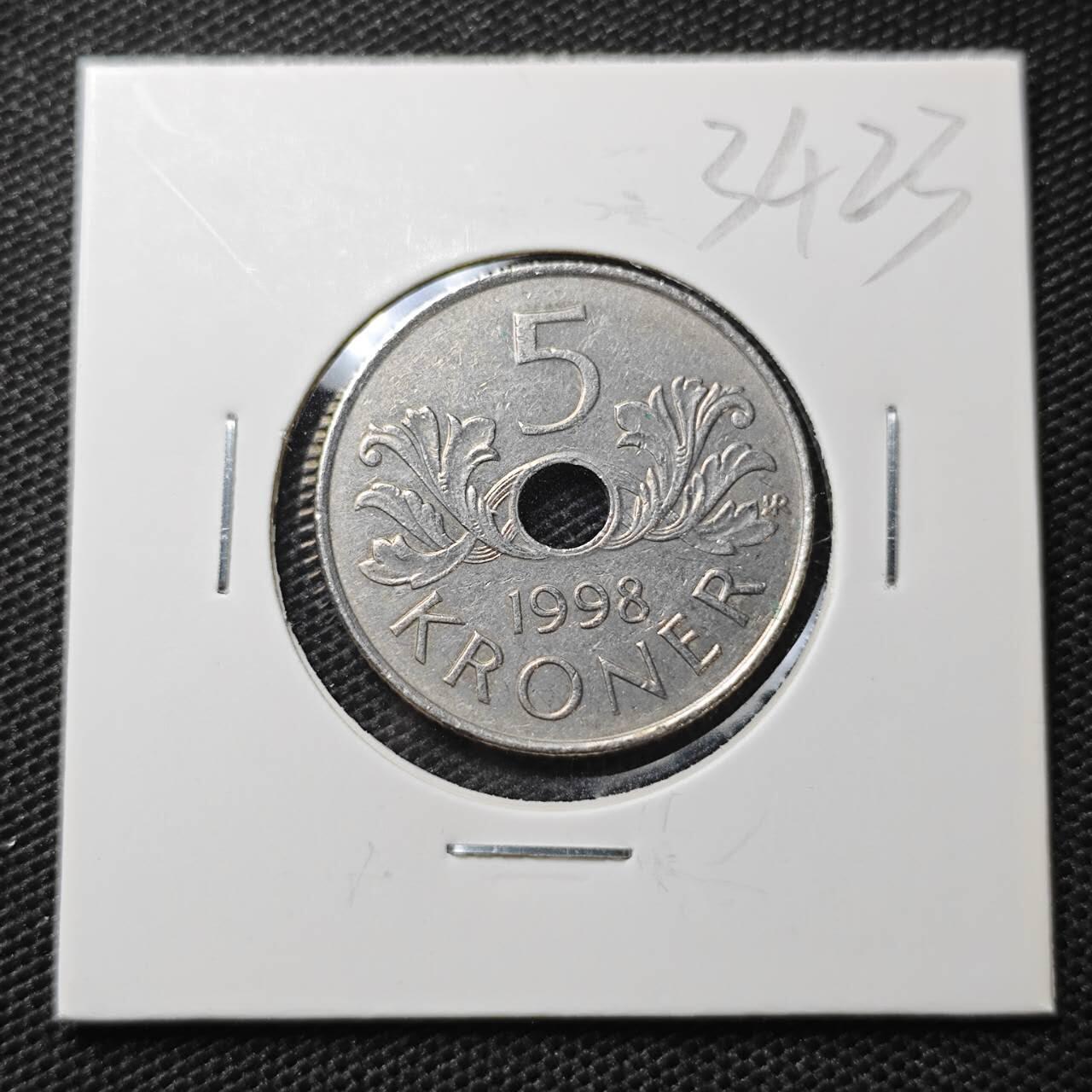 KK钱币收藏小铺 第334期 2月预留时间 周末发货  挪威5克朗