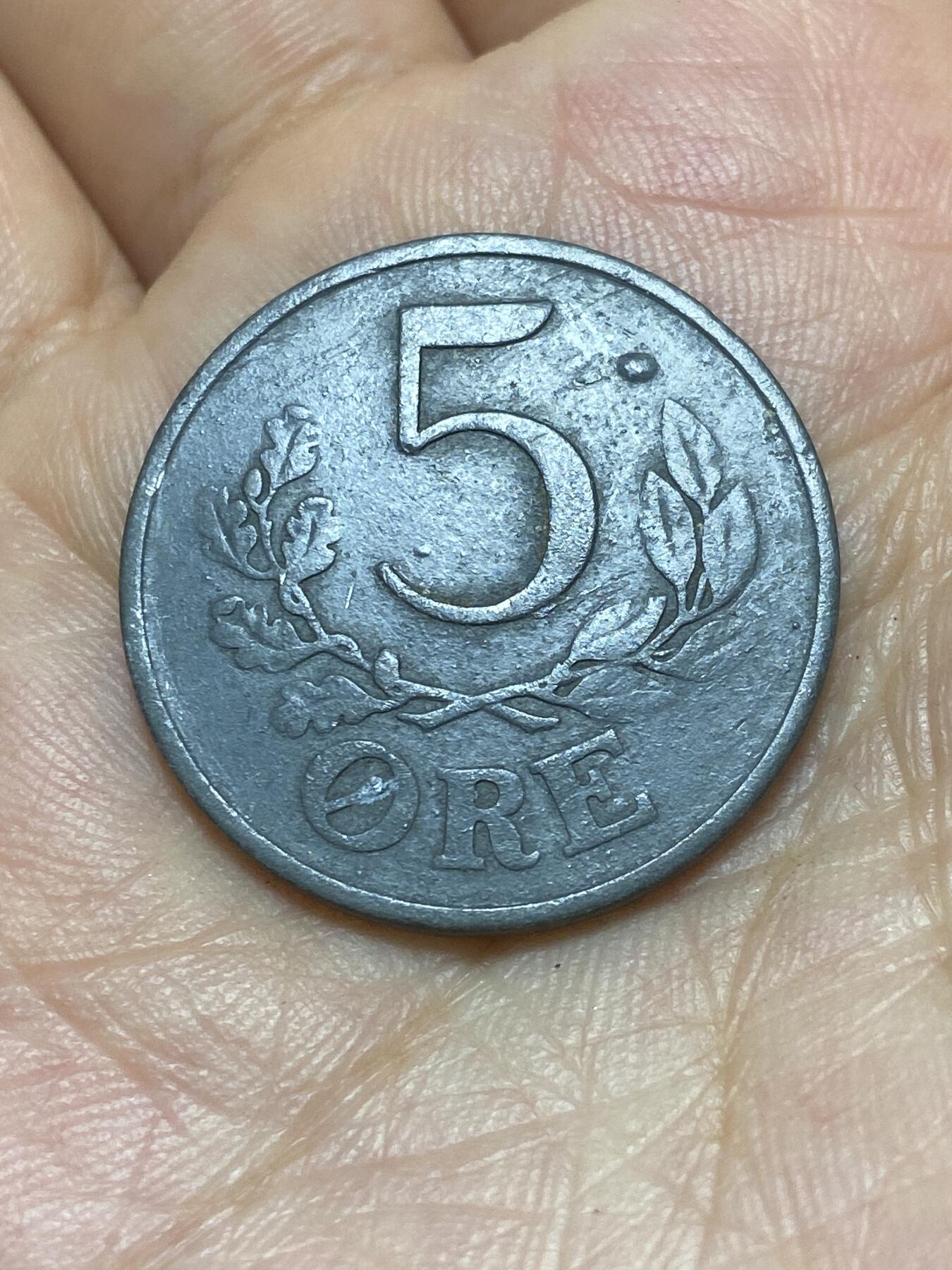 2025年第八十九场(总第一百一十五场）外国好品散币(免佣金) 丹麦🇩🇰1944年5欧尔锌币(克里斯蒂安十世第八版，N; S版)