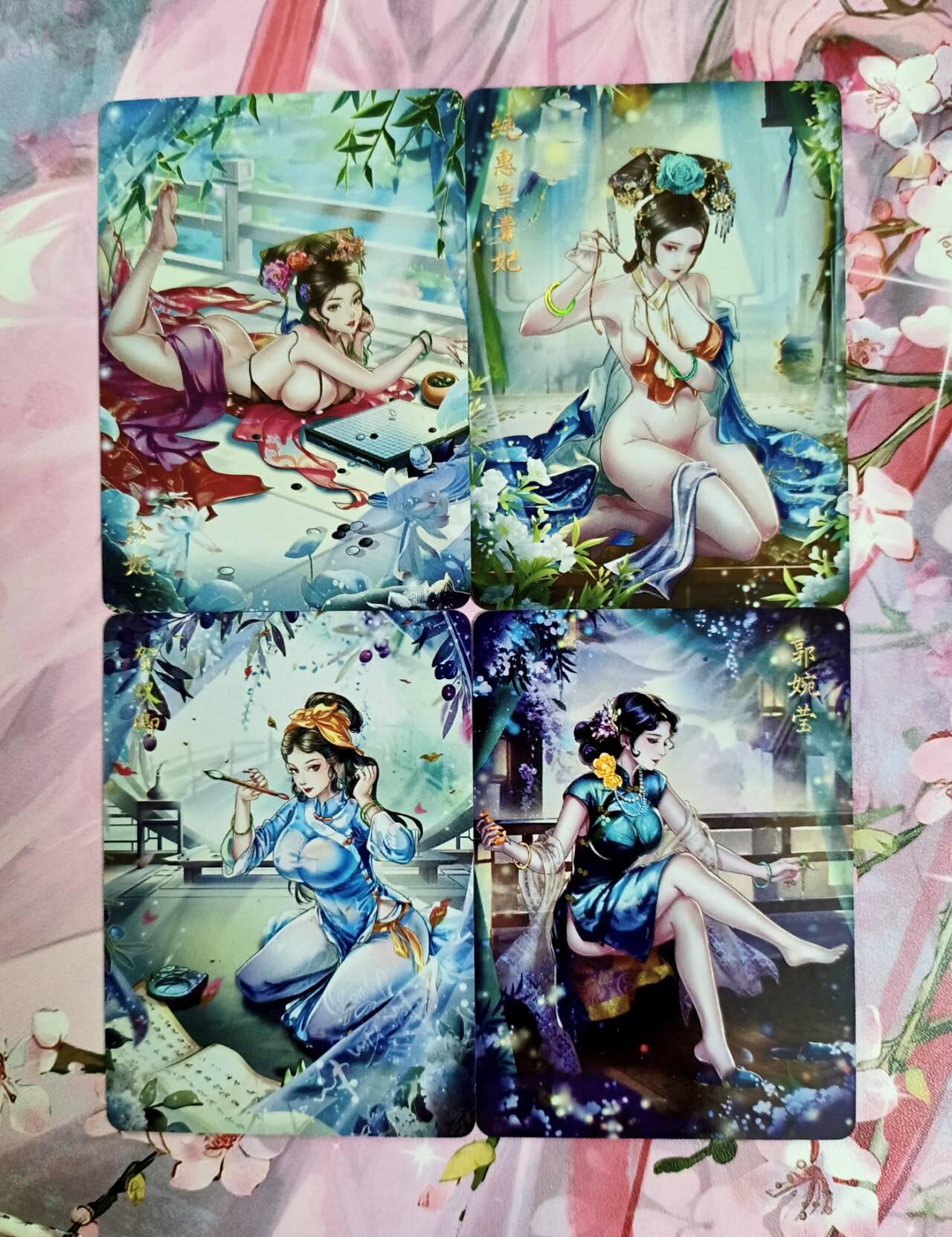 龙虎卡牌第五十四场 （无佣金，满120包邮，欢迎送拍） 金彩4张全 燎原 解语花民国篇 最新一弹
