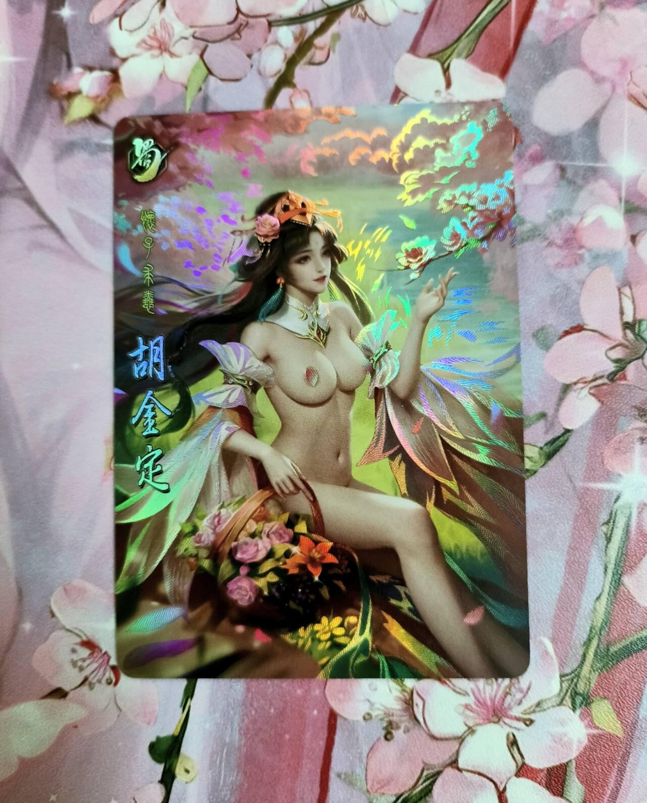 龙虎卡牌第五十四场 （无佣金，满120包邮，欢迎送拍） 折光彩闪 鸡腿三国落衣版 胡金定