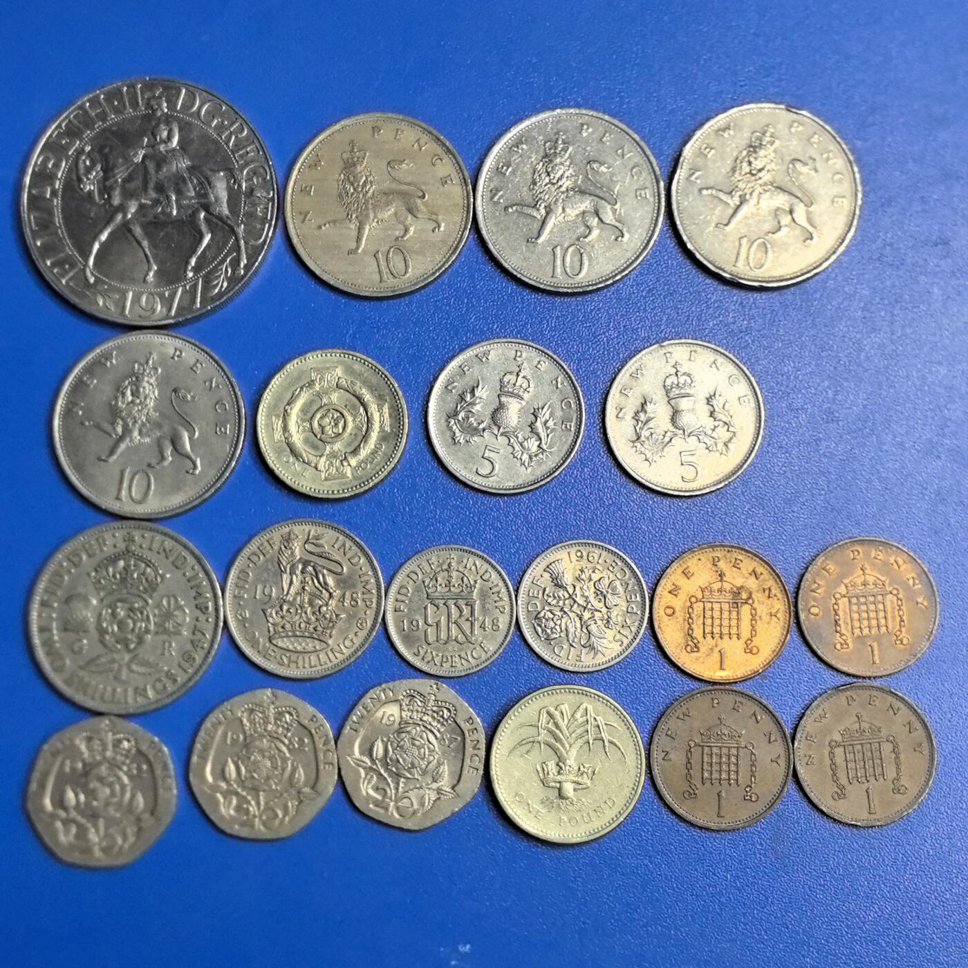 各国家硬币 无佣金 英国20个