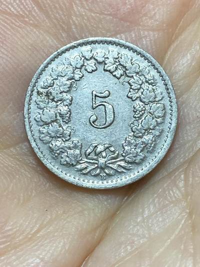 2025年第八十九场(总第一百一十五场）外国好品散币(免佣金) - 瑞士🇨🇭1947年5分(第二版，B标伯尔尼造)
