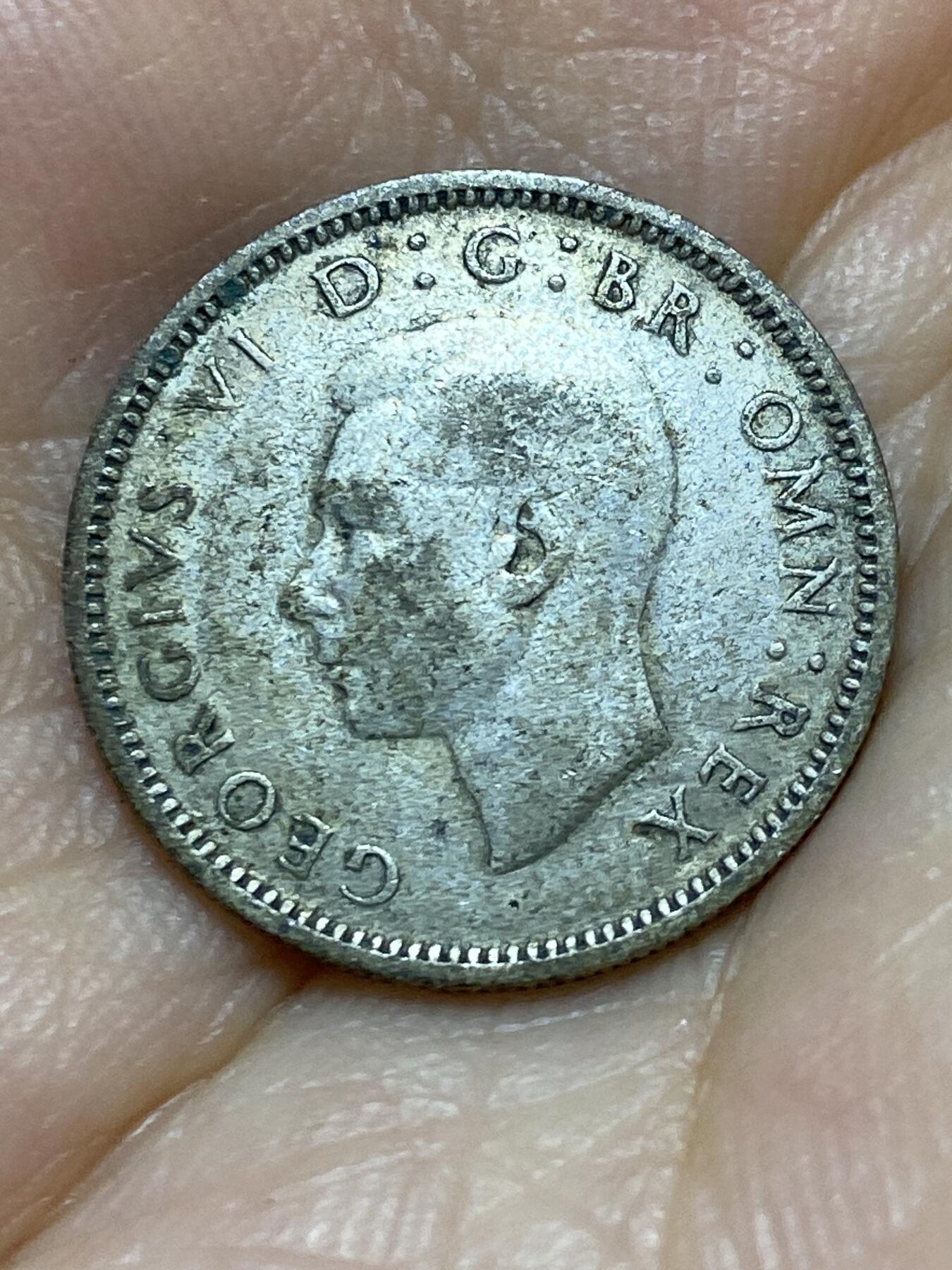 2025年第八十九场(总第一百一十五场）外国好品散币(免佣金) 英国🇬🇧1941年6便士银币(乔治六世第一版，500银)
