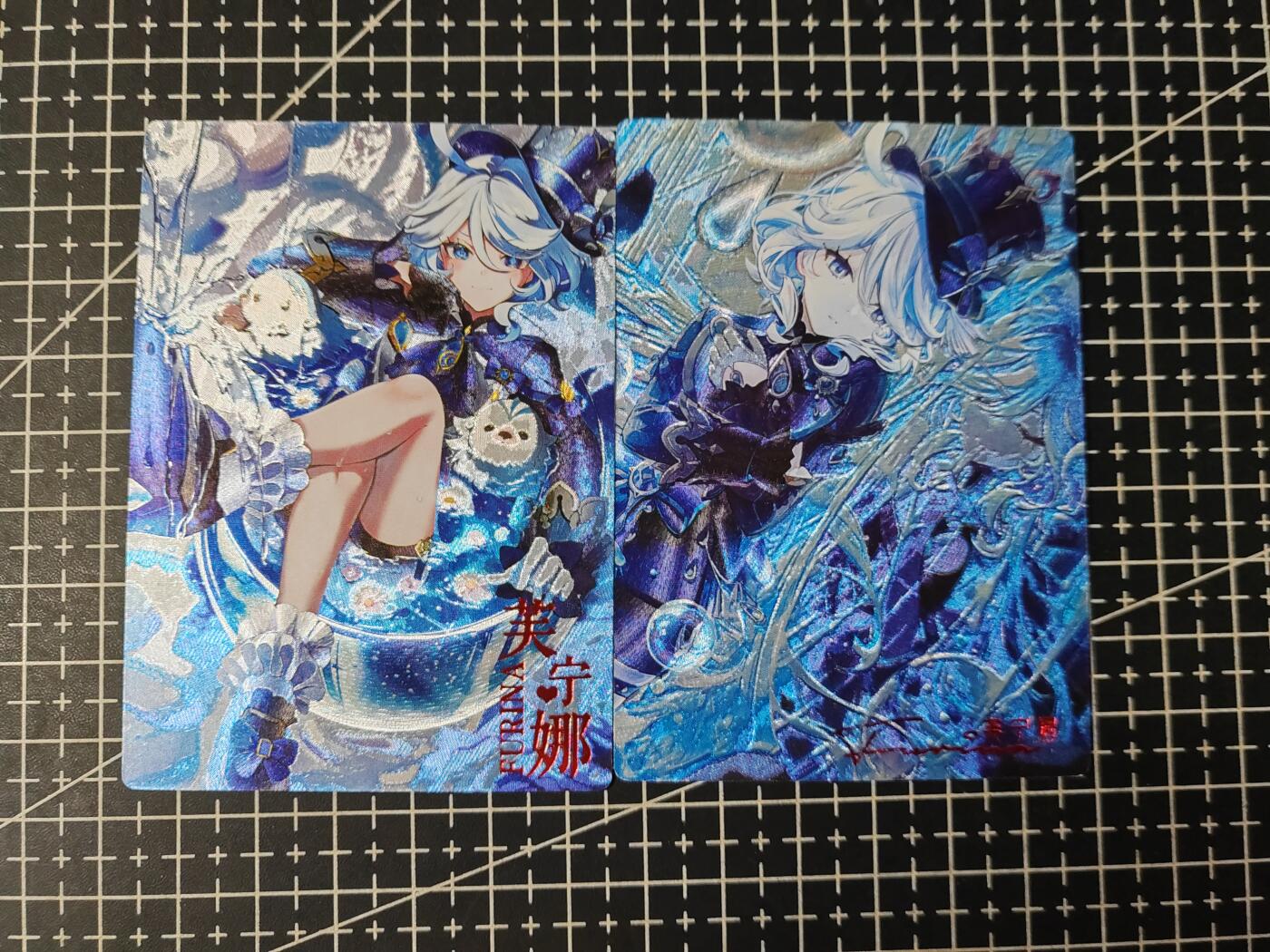 铃鹿第七期（提示一：自制卡难免瑕疵，可能存在撞角爆边等出厂瑕疵，介意慎拍；提示二：参拍请慎重，跑单押金不退的）） 粗闪芙宁娜对卡