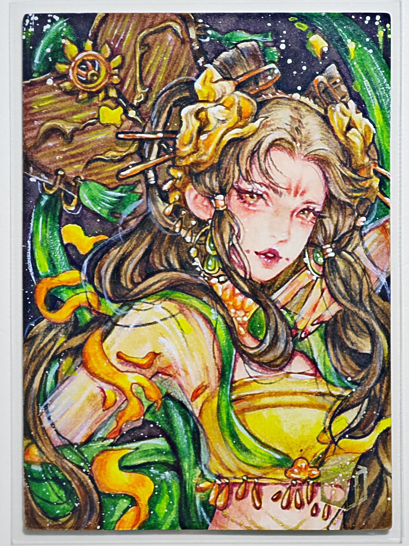 白泽拍卖卡牌手绘专场第24期（持续征集ING，白露暧秋色，月明清漏中） 2025 异盒手绘卡 铁扇公主 特效  妮茉亲签