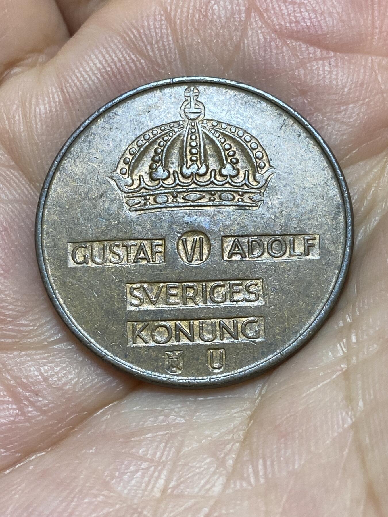 2025年第八十九场(总第一百一十五场）外国好品散币(免佣金) 瑞典🇸🇪1970年5欧尔(古斯塔夫六世后期，U标)