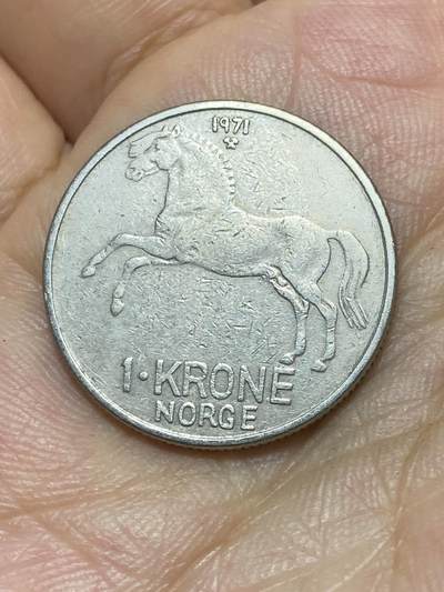 2025年第八十九场(总第一百一十五场）外国好品散币(免佣金) - 挪威🇳🇴1971年1克朗(奥拉夫五世时期，第一版)