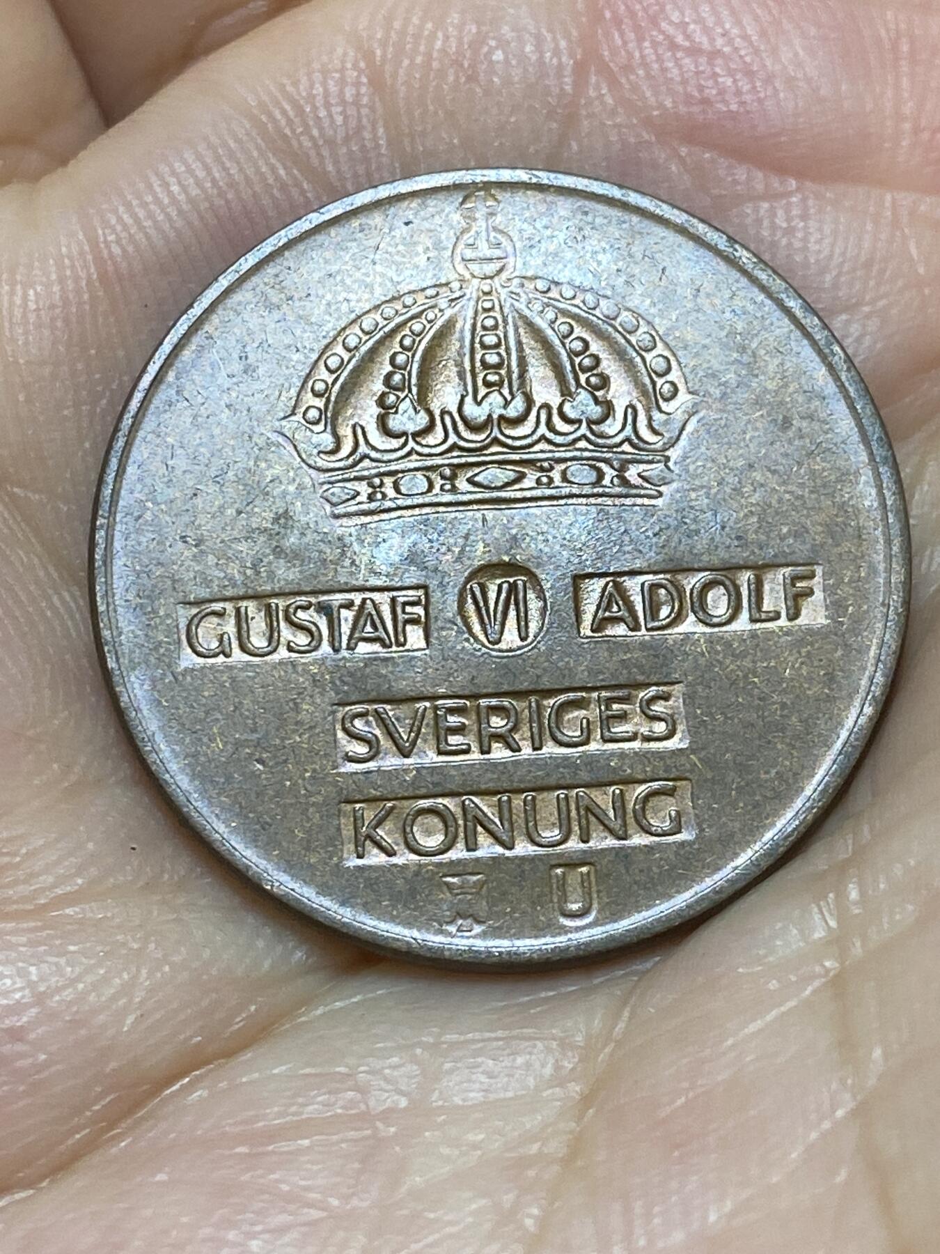 2025年第八十九场(总第一百一十五场）外国好品散币(免佣金) 瑞典🇸🇪1970年5欧尔(古斯塔夫六世后期，U标)