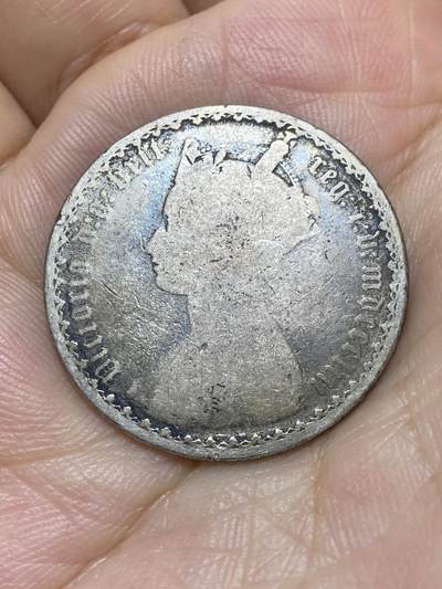 2025年第八十九场(总第一百一十五场）外国好品散币(免佣金) - 英国🇬🇧18XX年1弗洛林银币(维多利亚女王带冠，哥特字体，年份已磨平)
