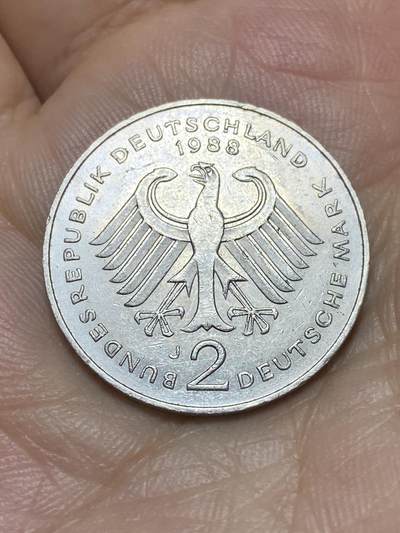 2025年第八十九场(总第一百一十五场）外国好品散币(免佣金) - 德国🇩🇪1988年2德国马克(J标，汉堡造)