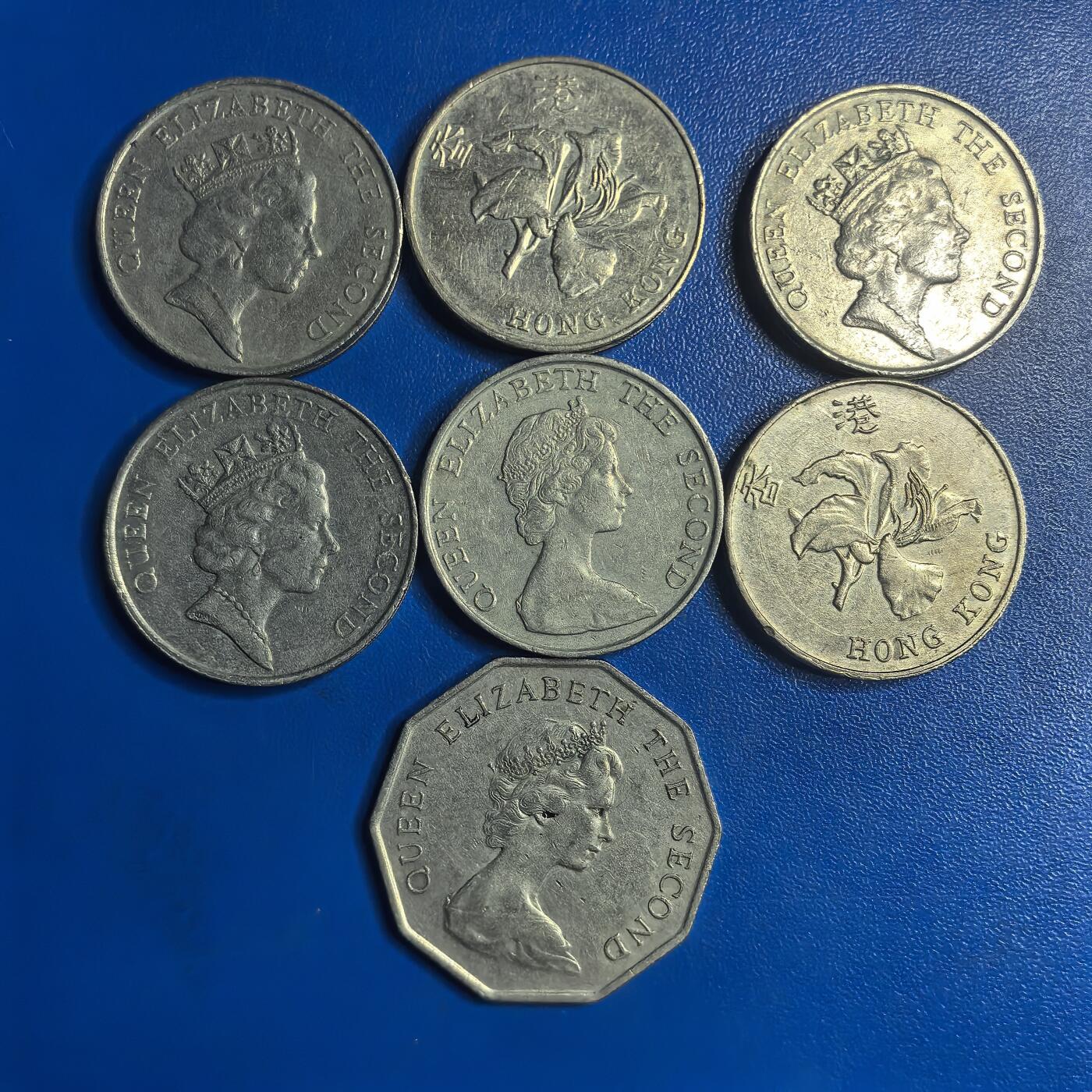 各国家硬币 无佣金 香港5元 7个