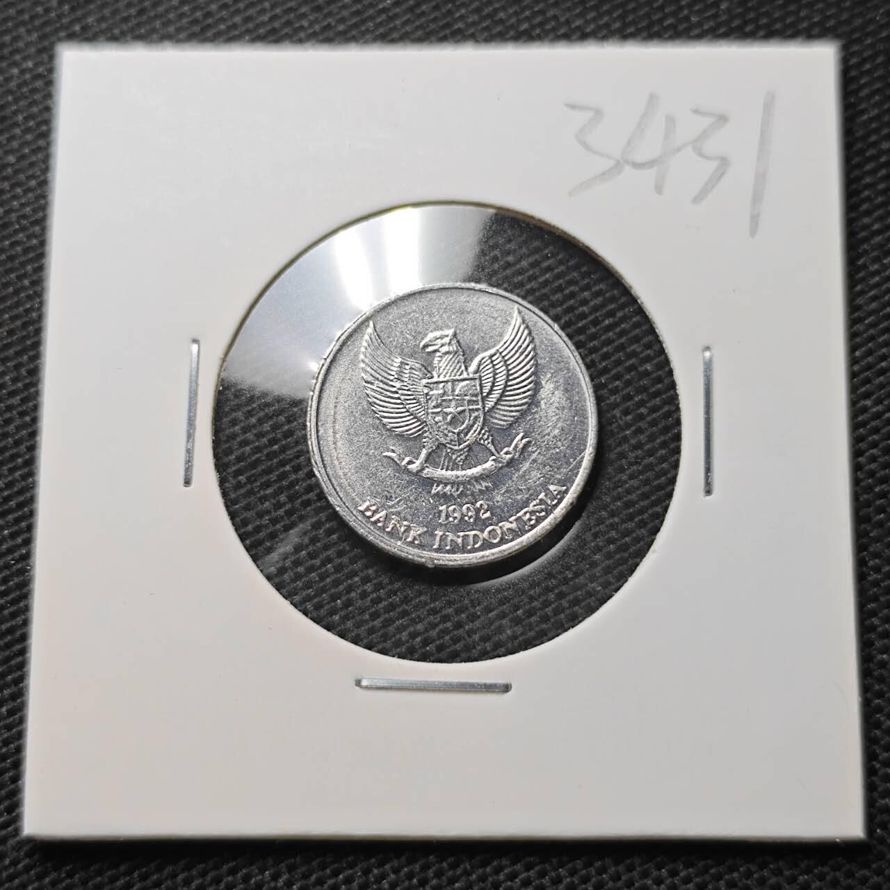 KK钱币收藏小铺 第334期 2月预留时间 周末发货  印度尼西亚25卢比