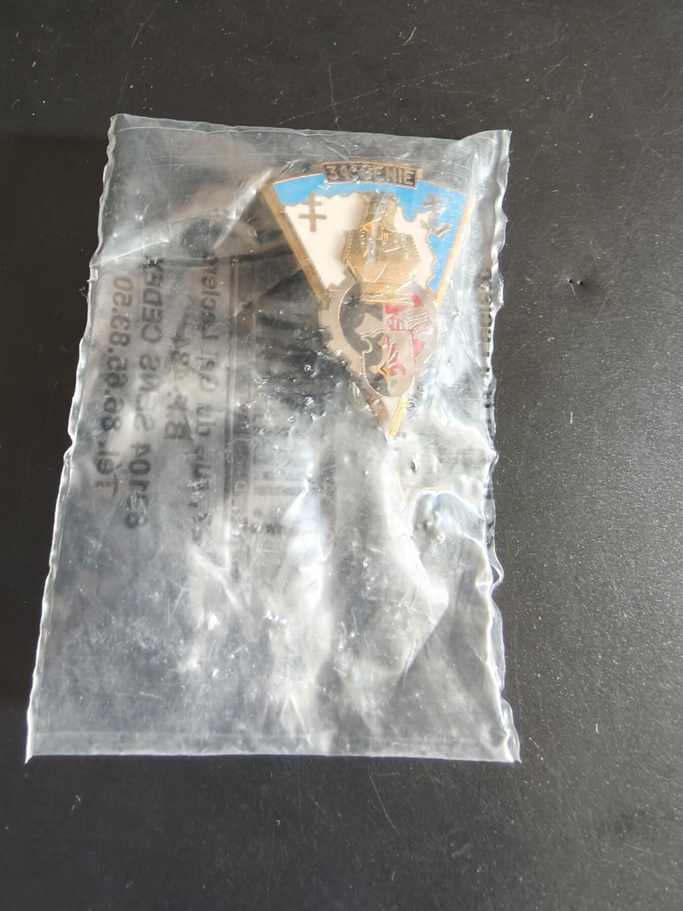 老王徽章第148期 法国第34工兵团证章   原袋