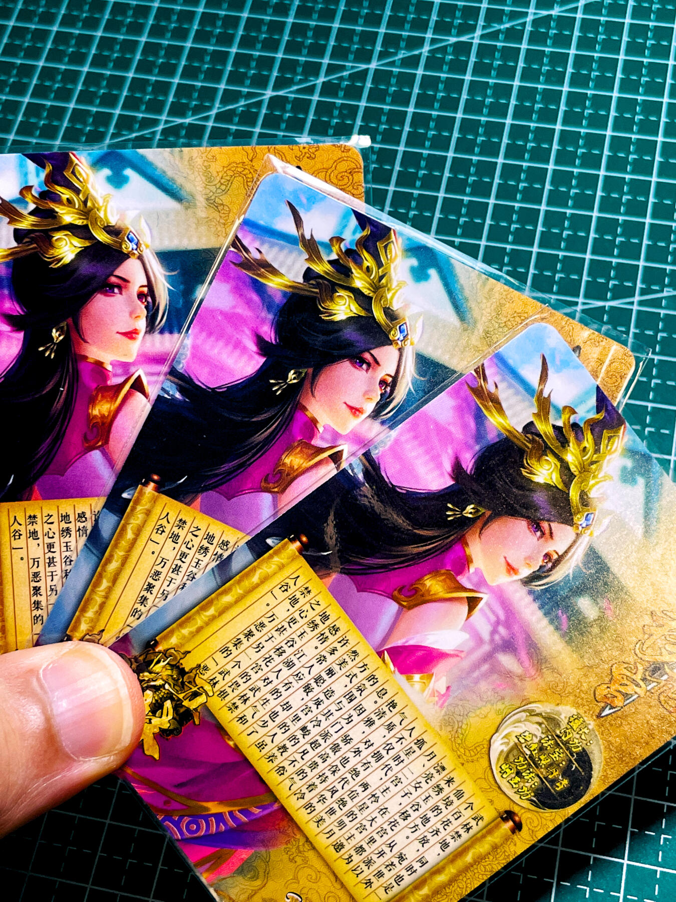 【关注参拍有赠卡】显眼宝31期  逝者如斯夫不舍昼夜 五月卡牌     原创五林系列卡   3建模   移花宫   共3张   粗闪精扣工艺  小卡尺寸  60*87