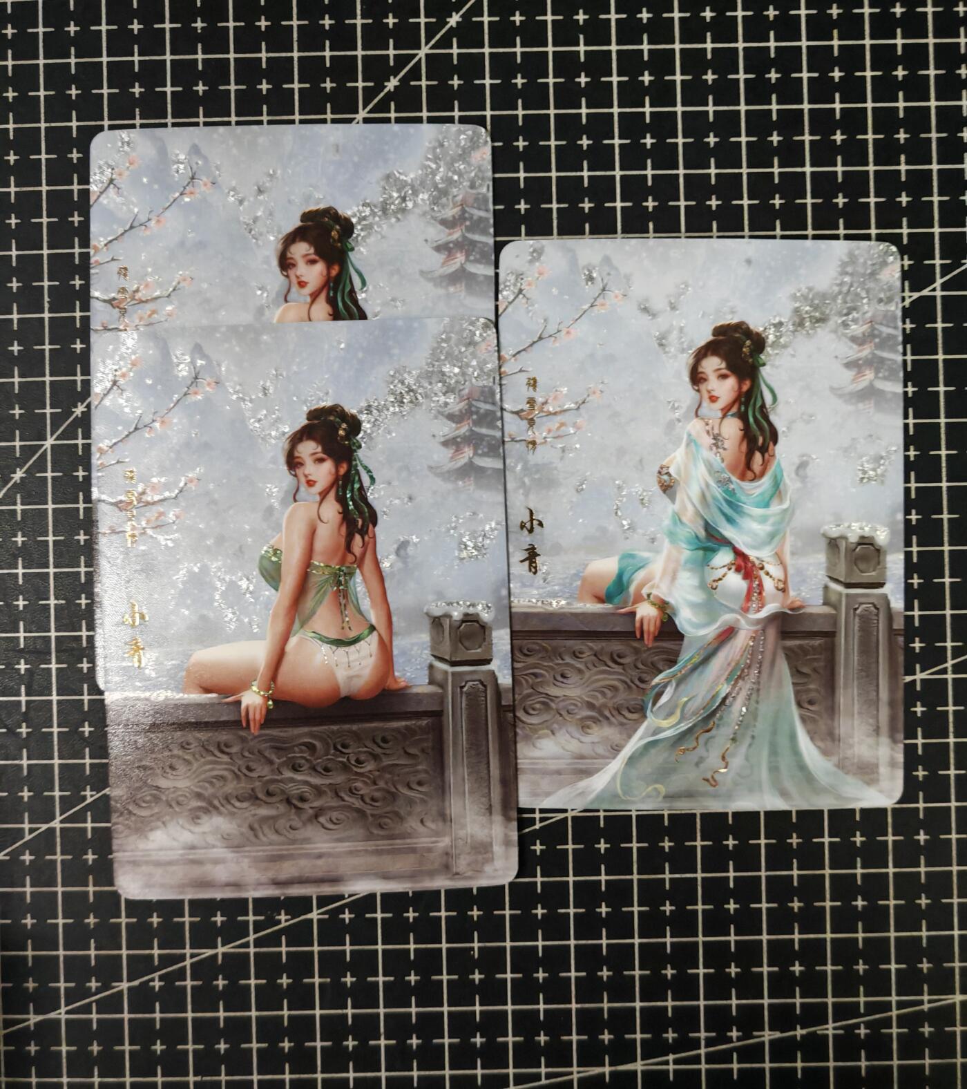 铃鹿第七期（提示一：自制卡难免瑕疵，可能存在撞角爆边等出厂瑕疵，介意慎拍；提示二：参拍请慎重，跑单押金不退的）） 死月青蛇钻闪三渐变