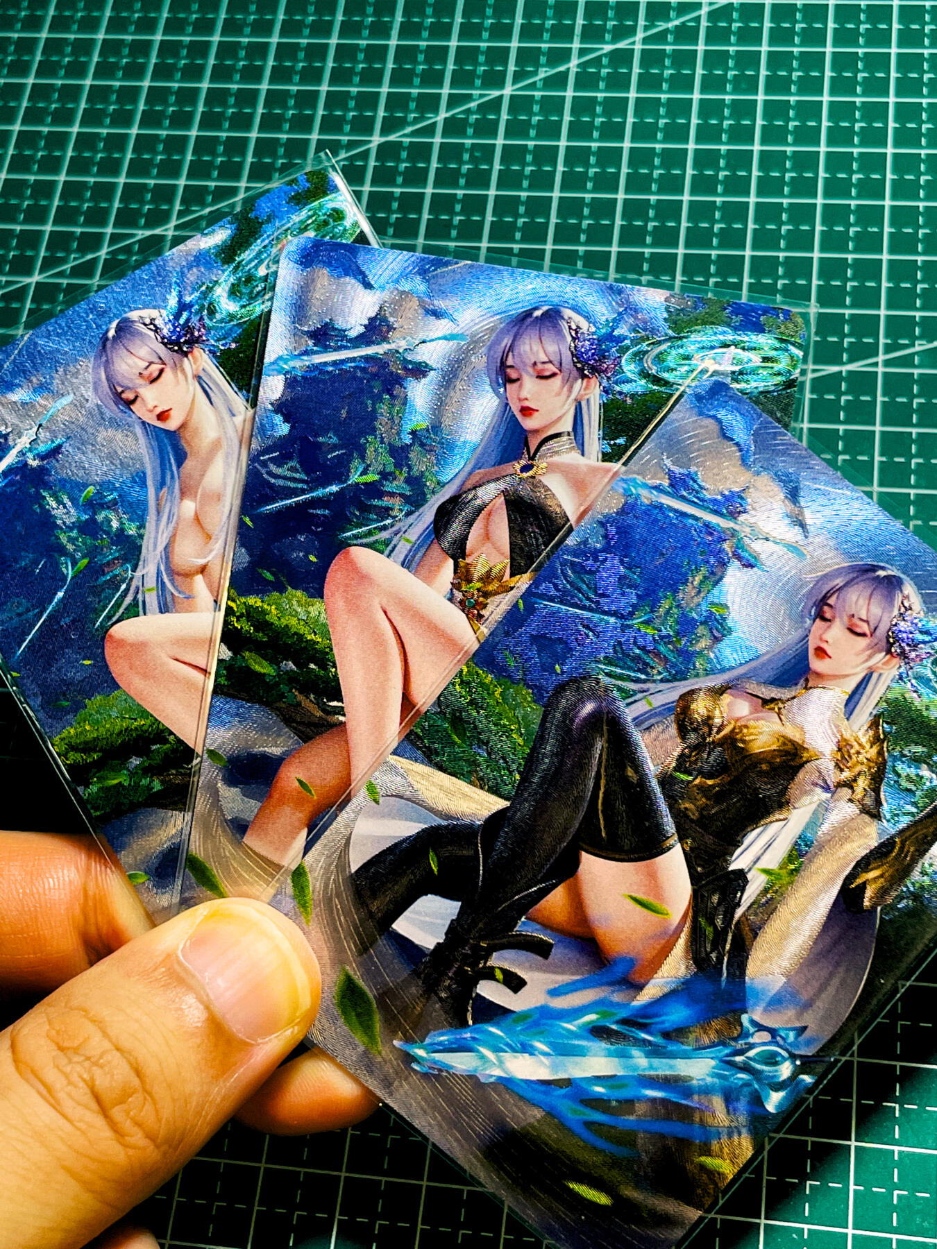 【关注参拍有赠卡】显眼宝31期  逝者如斯夫不舍昼夜 五月卡牌     原创五林系列卡   3建模   昆仑派   共3张   粗闪精扣工艺  小卡尺寸  60*87
