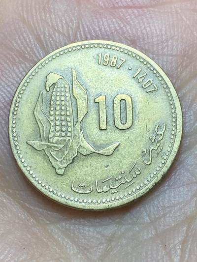 2025年第八十九场(总第一百一十五场）外国好品散币(免佣金) - 摩洛哥🇲🇦1987单年分10分(伊斯兰历1407年，哈桑二世第三版，FAO币)