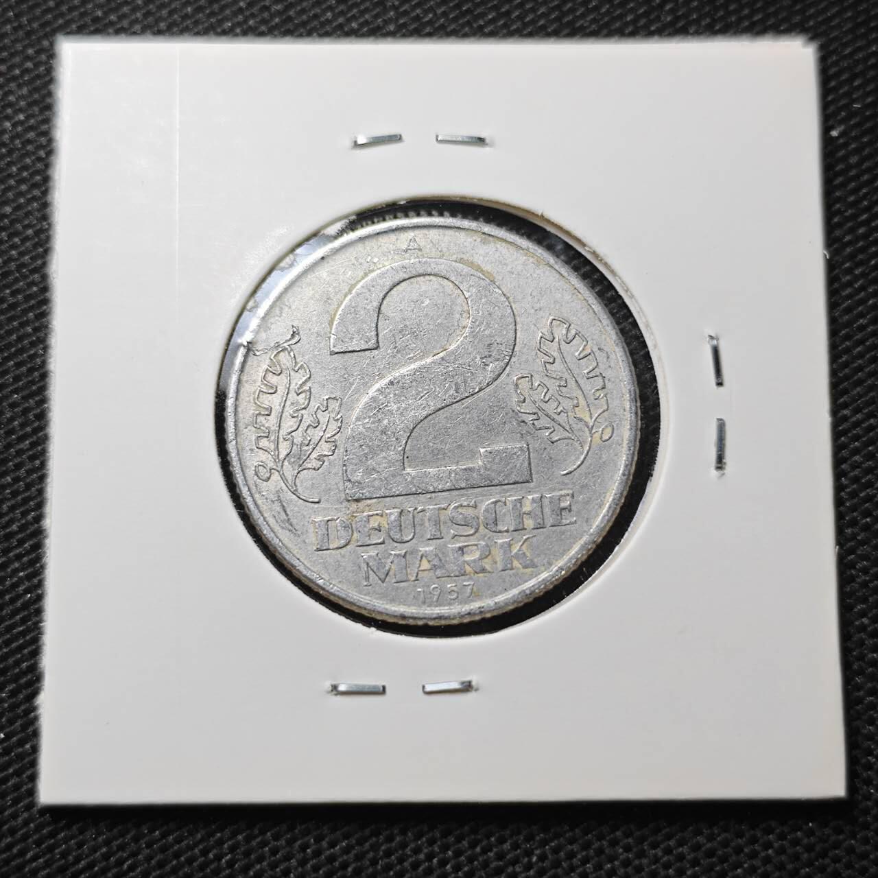 KK钱币收藏小铺 第334期 2月预留时间 周末发货  1957东德2马克