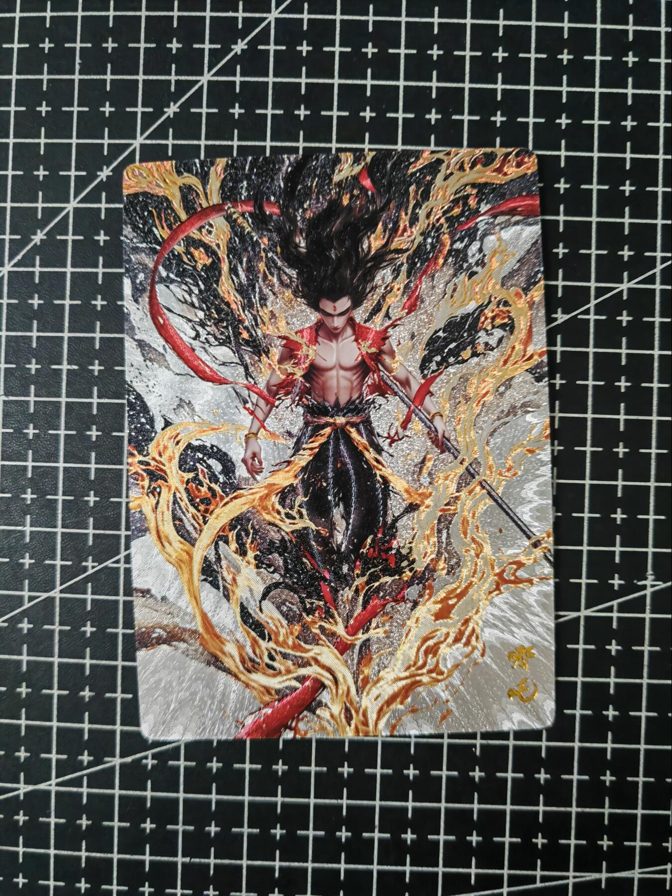 铃鹿第七期（提示一：自制卡难免瑕疵，可能存在撞角爆边等出厂瑕疵，介意慎拍；提示二：参拍请慎重，跑单押金不退的）） 魔童哪吒粗闪单卡