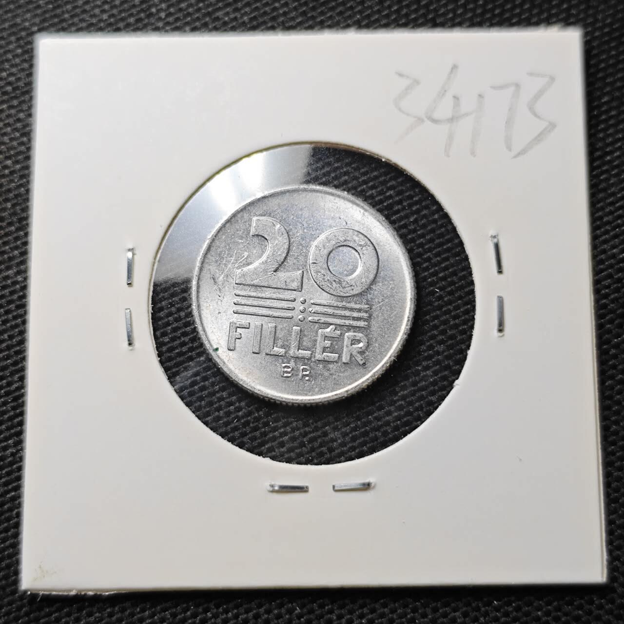 KK钱币收藏小铺 第334期 2月预留时间 周末发货  1978匈牙利20菲勒 好品