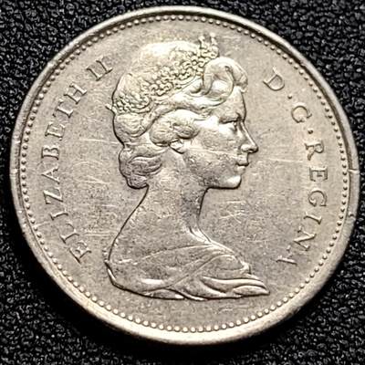 泉币菌-第107场-精品福利场 高币值 加拿大1969年1/4加拿大元 伊丽莎白二世 驯鹿 24mm