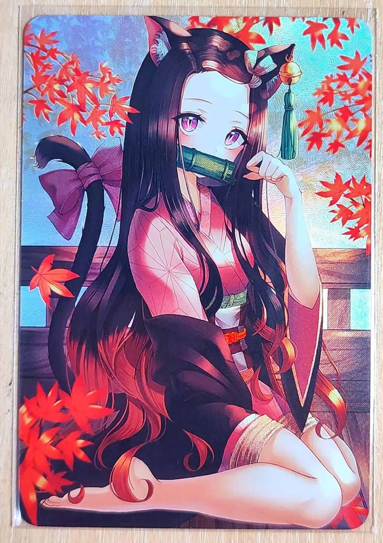 龙虎卡牌第五十四场 （无佣金，满120包邮，欢迎送拍） 折光彩闪 补丁卡牌 和服弥豆子