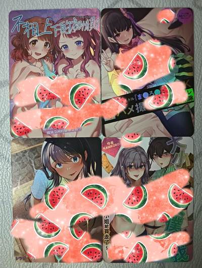 花开卡拍第38期（9月14号周日截拍，品控勿拍!!!拍品不寄存，运费5元，自制卡难免瑕疵，可能存在轻微撞角爆边等出厂瑕疵，品控介意勿拍！） - 墨卡文创 漫画封面艺术版小套 4张 折光彩闪