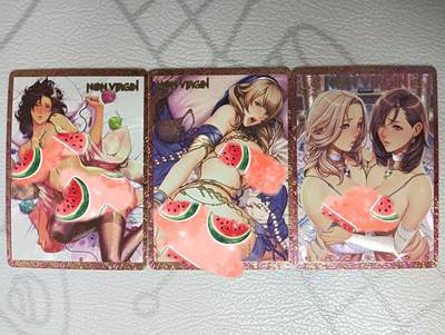 花开卡拍第38期（9月14号周日截拍，品控勿拍!!!拍品不寄存，运费5元，自制卡难免瑕疵，可能存在轻微撞角爆边等出厂瑕疵，品控介意勿拍！） - 只甜NON艺术卡系列 3张烫金粗闪，其中两张温变工艺