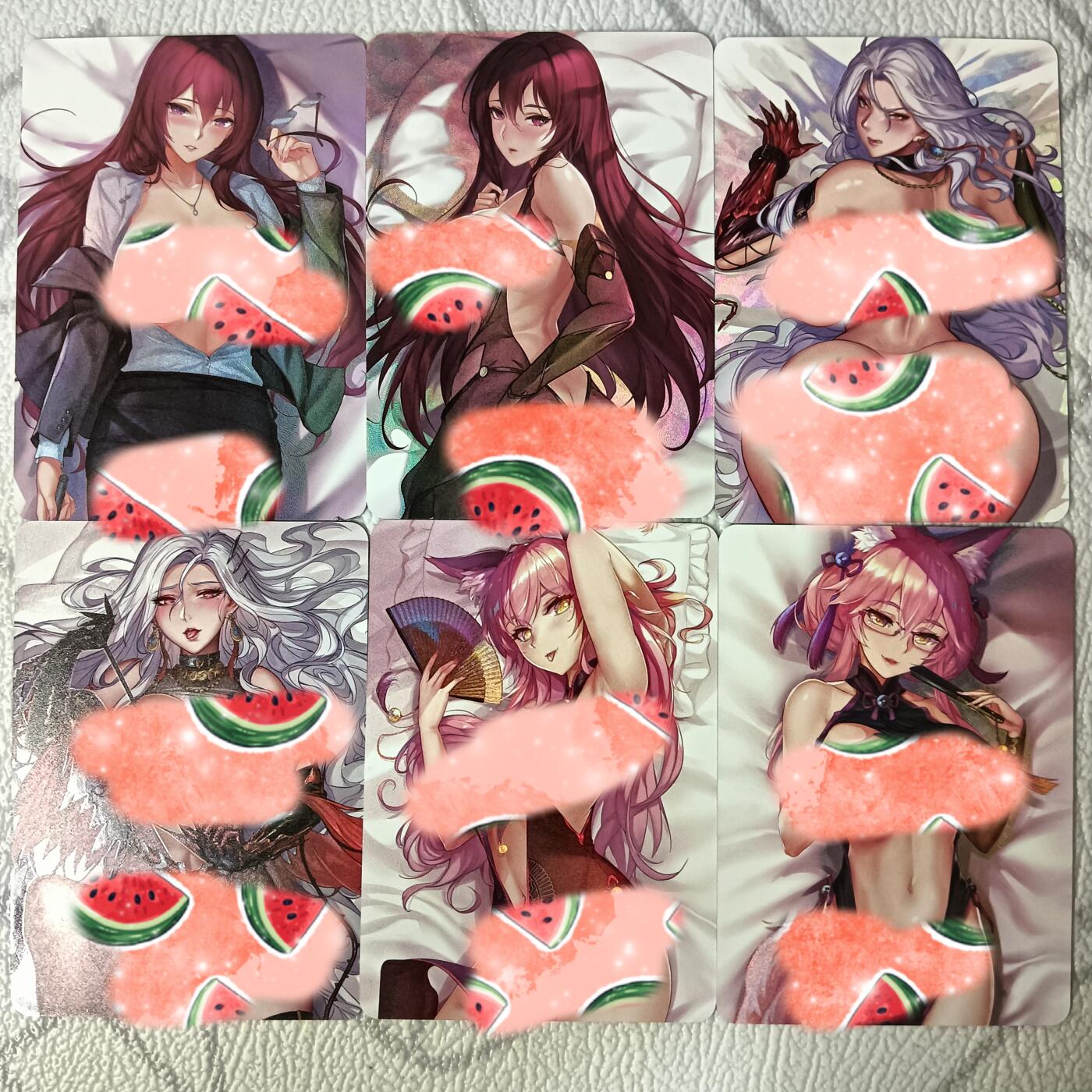 花开卡拍第38期（9月14号周日截拍，品控勿拍!!!拍品不寄存，运费5元，自制卡难免瑕疵，可能存在轻微撞角爆边等出厂瑕疵，品控介意勿拍！） 墨卡文创 抱枕S2艺术卡 第一弹6张 折光彩闪