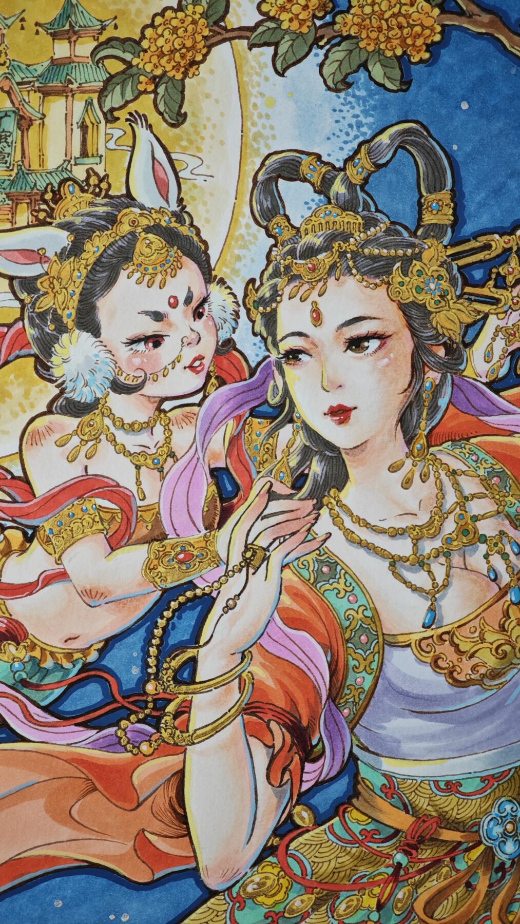 白泽拍卖卡牌手绘专场第24期（持续征集ING，白露暧秋色，月明清漏中）