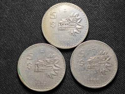 KK钱币收藏小铺 第335场 2月预留时间 周末发货 -  墨西哥5比索一组3枚