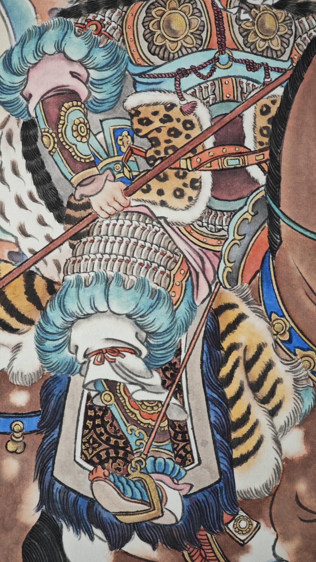 白泽拍卖卡牌手绘专场第24期（持续征集ING，白露暧秋色，月明清漏中） 2025 冯涛手绘画 樊梨花 尺寸：30cm*41.5cm  冯涛亲签